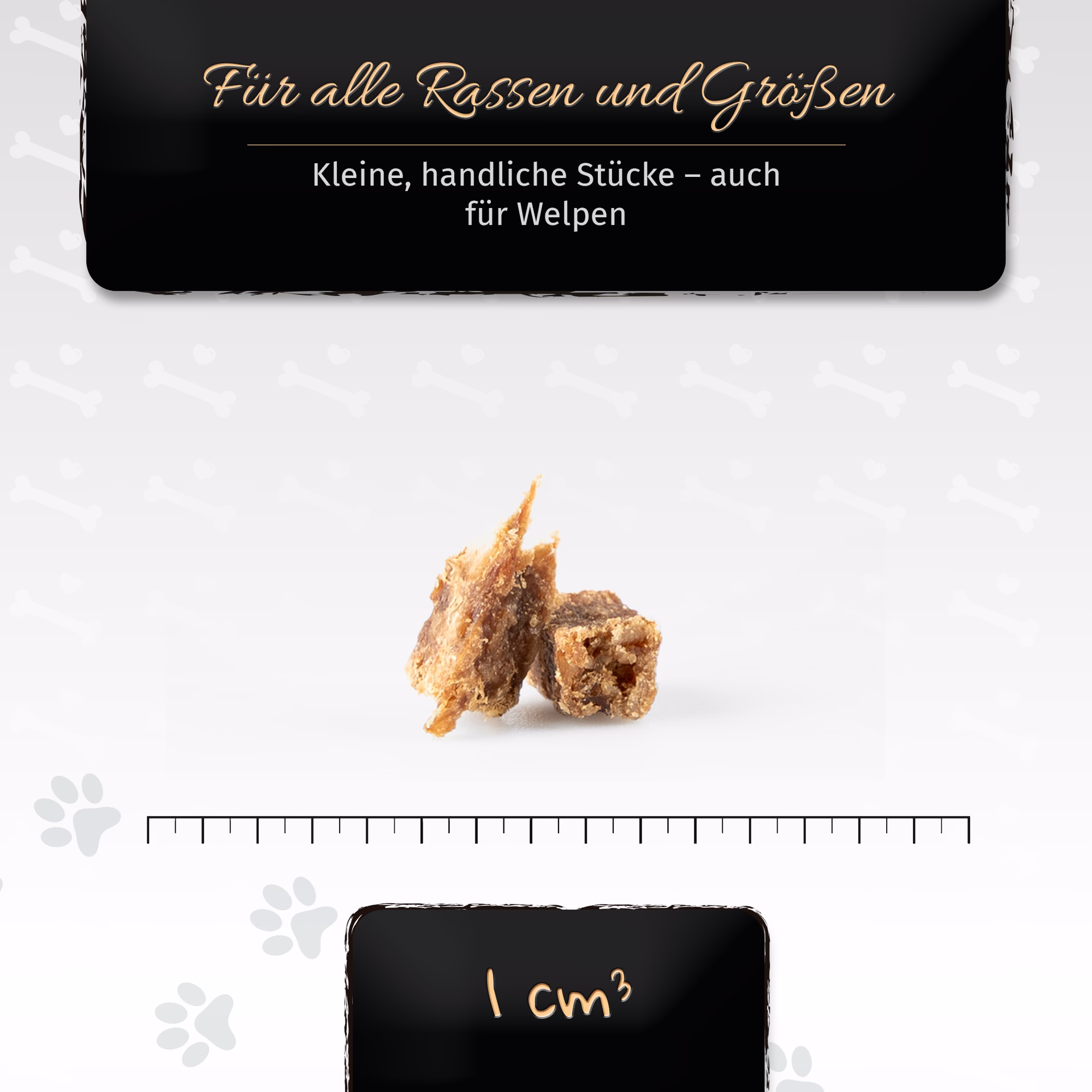 BONE APPETIT Rindfleischwürfel für Hunde, Hundefutter, Rind Kauwürfel, 300g - kleine Snack oder Leck BONE APPETIT Rindfleischwürfel für Hunde, Hundefutter, Rind Kauwürfel, 300g - kleine Snack oder Leck