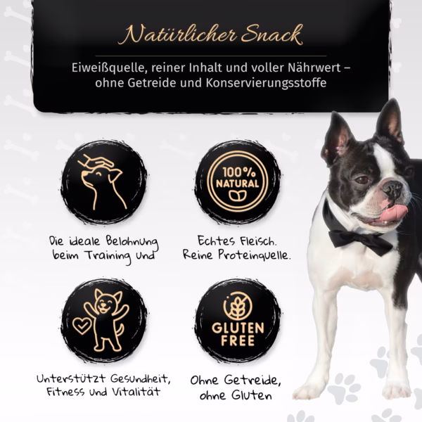 BONE APPETIT Rindfleischwürfel für Hunde, Hundefutter, Rind Kauwürfel, 300g - kleine Snack oder Leck