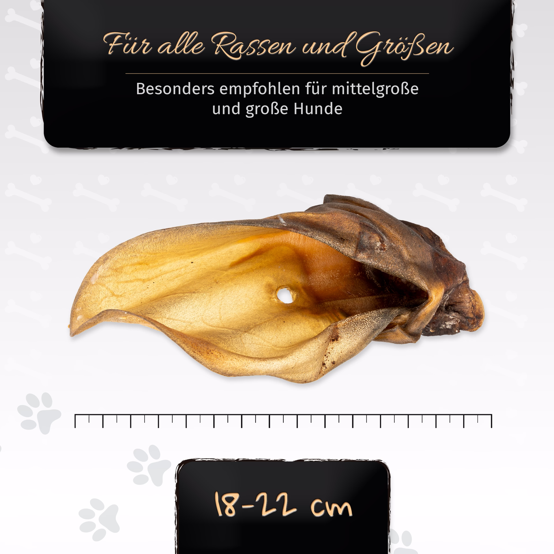 BONE APPETIT Rinderohren XL für Hunde, 10 Stück, Hundeleckerli, Zahnpflege, Glutenfrei - Naturkau Sn