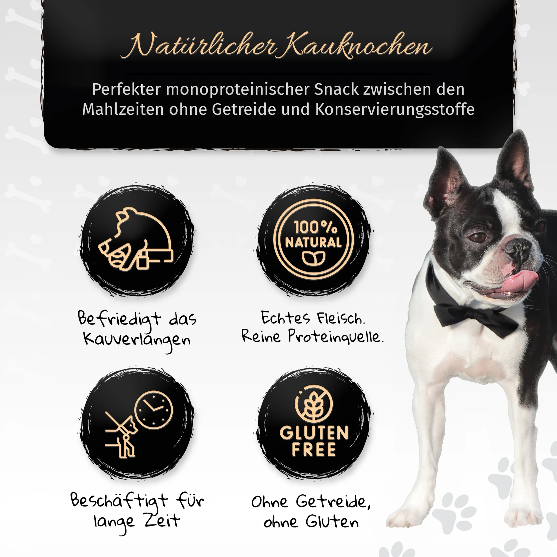 BONE APPETIT Rinderohren XL für Hunde, 10 Stück, Hundeleckerli, Zahnpflege, Glutenfrei - Naturkau Sn
