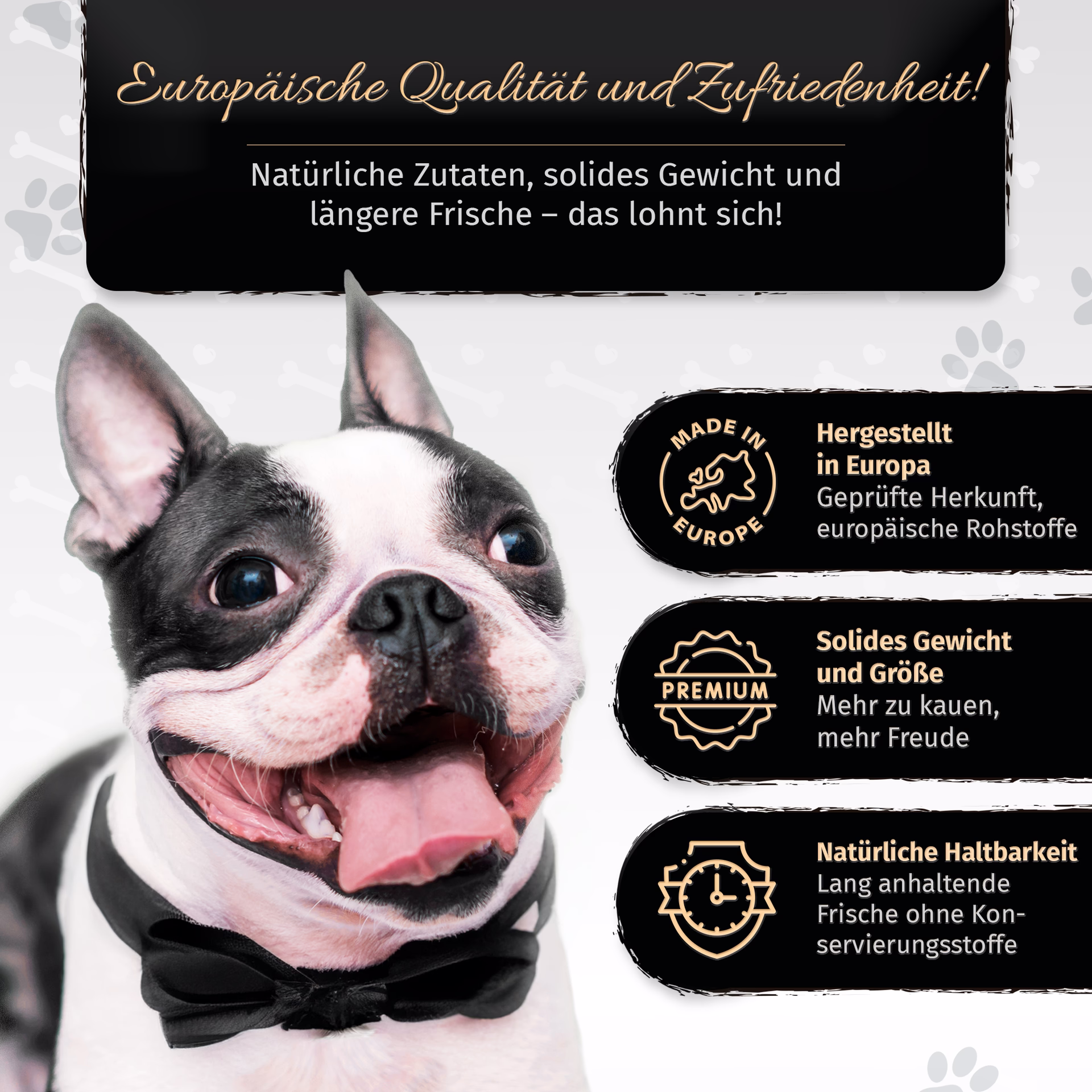 BONE APPETIT Rinderohren XL für Hunde, 10 Stück, Hundeleckerli, Zahnpflege, Glutenfrei - Naturkau Sn BONE APPETIT Rinderohren XL für Hunde, 10 Stück, Hundeleckerli, Zahnpflege, Glutenfrei - Naturkau Sn