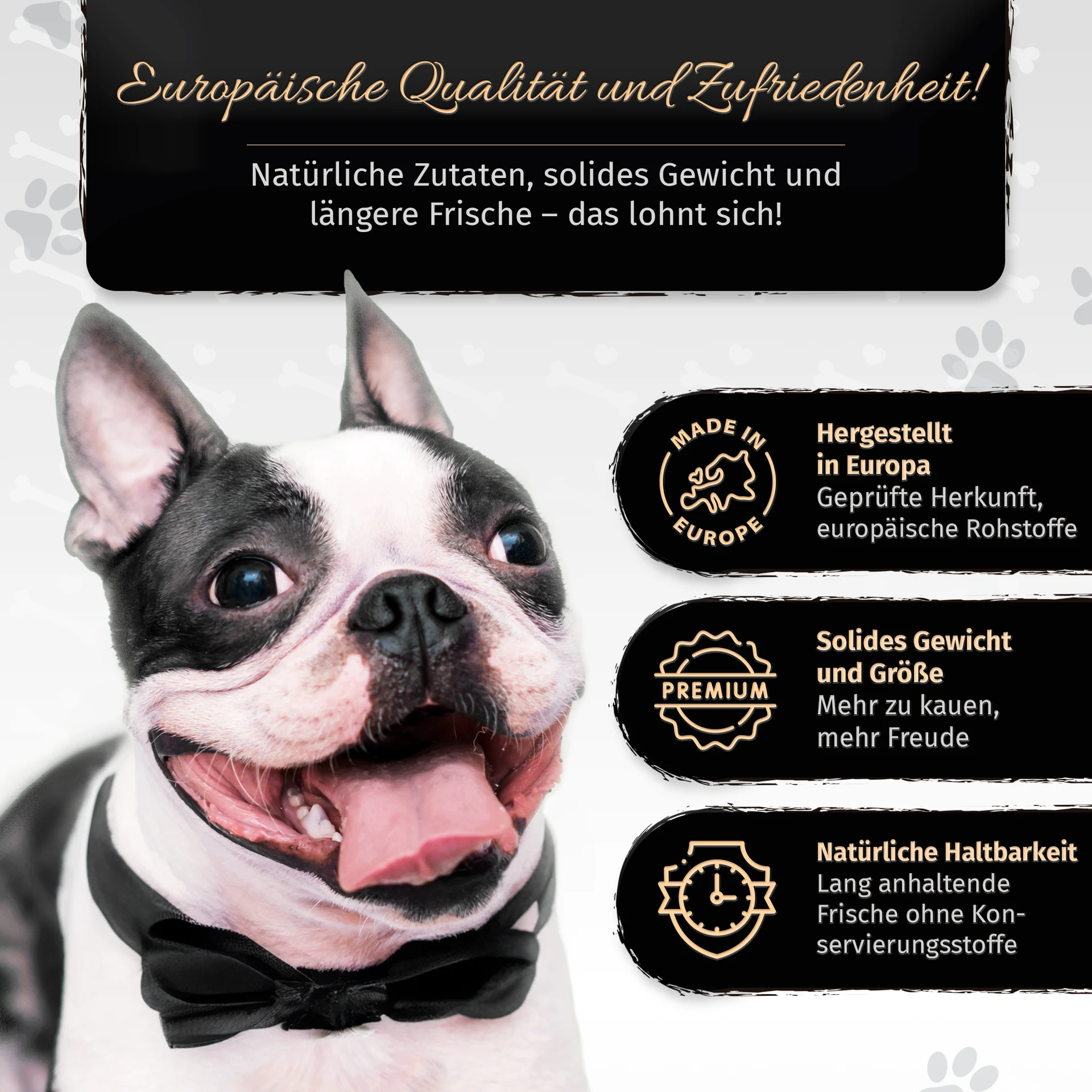 BONE APPETIT Rinderohren XL für Hunde, 10 Stück, Hundeleckerli, Zahnpflege, Glutenfrei - Naturkau Sn