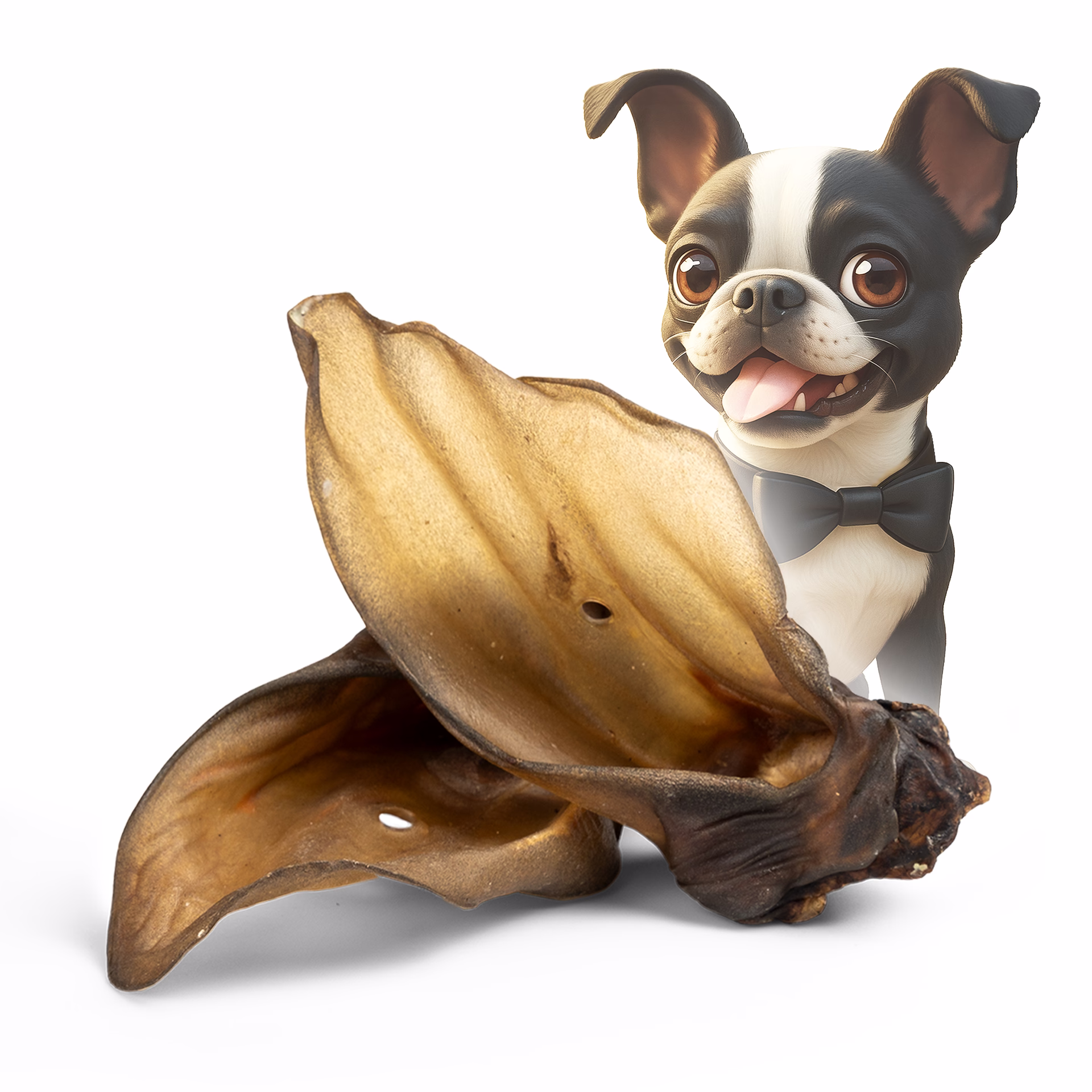 BONE APPETIT Rinderohren XL für Hunde, 10 Stück, Hundeleckerli, Zahnpflege, Glutenfrei - Naturkau Sn