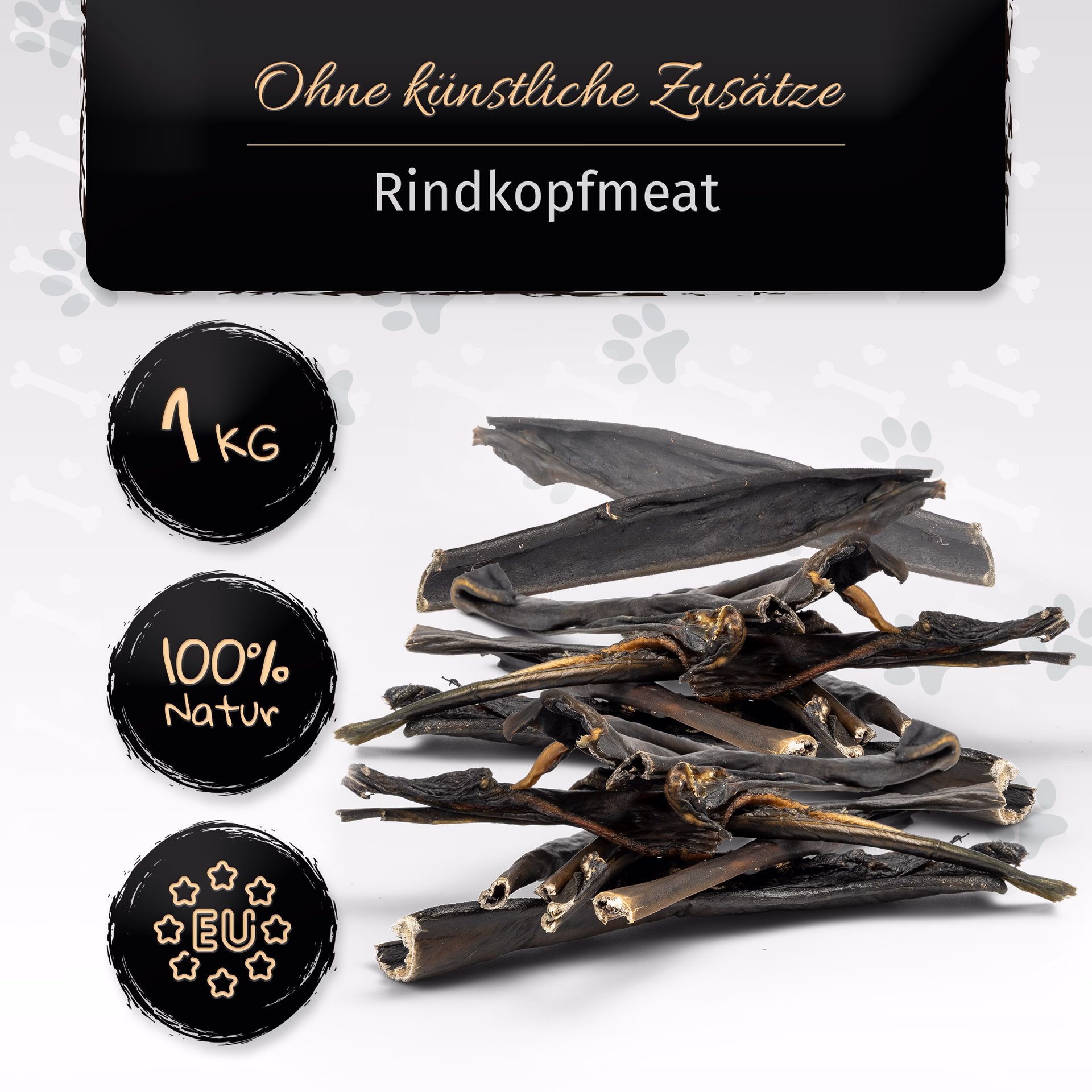 BONE APPETIT Rinderkopfhaut Streifen getrocknete 30cm für Hunde - Rinderkopfhautstangen, Naturkausna BONE APPETIT Rinderkopfhaut Streifen getrocknete 30cm für Hunde - Rinderkopfhautstangen, Naturkausna