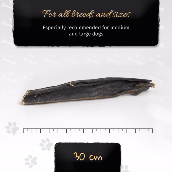 BONE APPETIT Rinderkopfhaut Streifen getrocknete 30cm für Hunde - Rinderkopfhautstangen, Naturkausna
