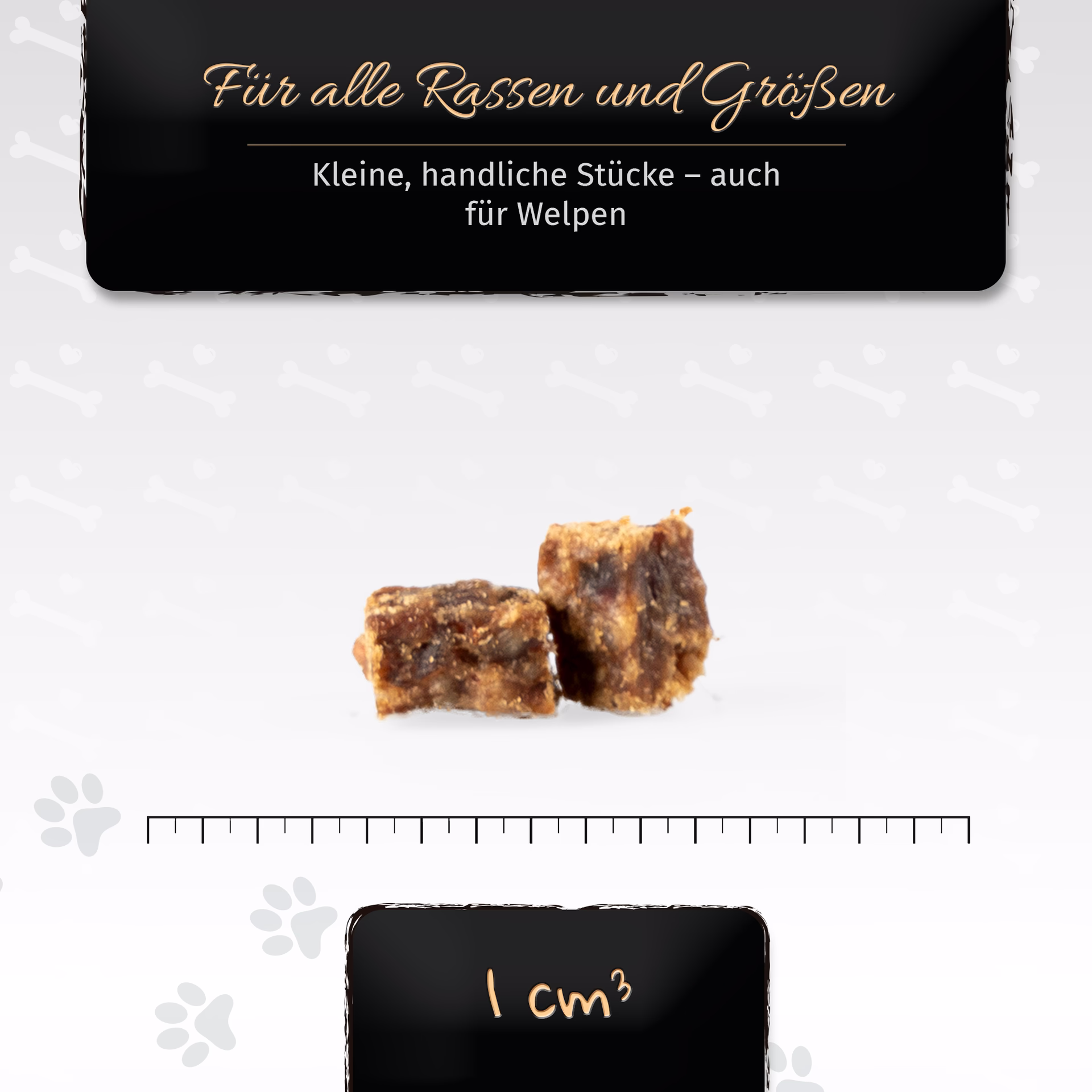 BONE APPETIT Wildschweinfleischwürfel für Hunde, Kausnack, Hundeleckerli, 300g - Ideal für Training