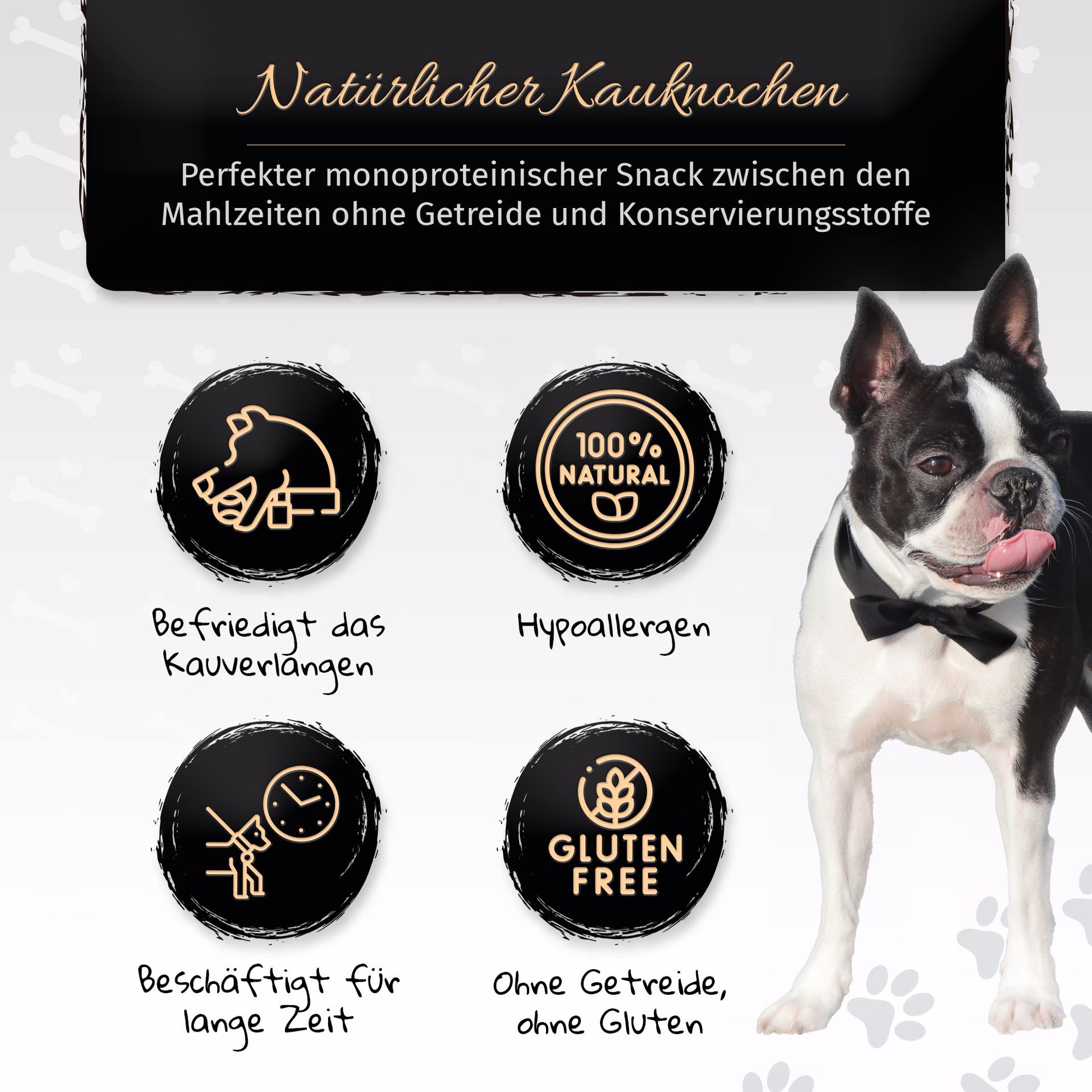 BONE APPETIT Wildschweinhaut für Hunde, Natürlicher Snack 25cm, Zahnpflege, Naturkauartikel Hundelec BONE APPETIT Wildschweinhaut für Hunde, Natürlicher Snack 25cm, Zahnpflege, Naturkauartikel Hundelec