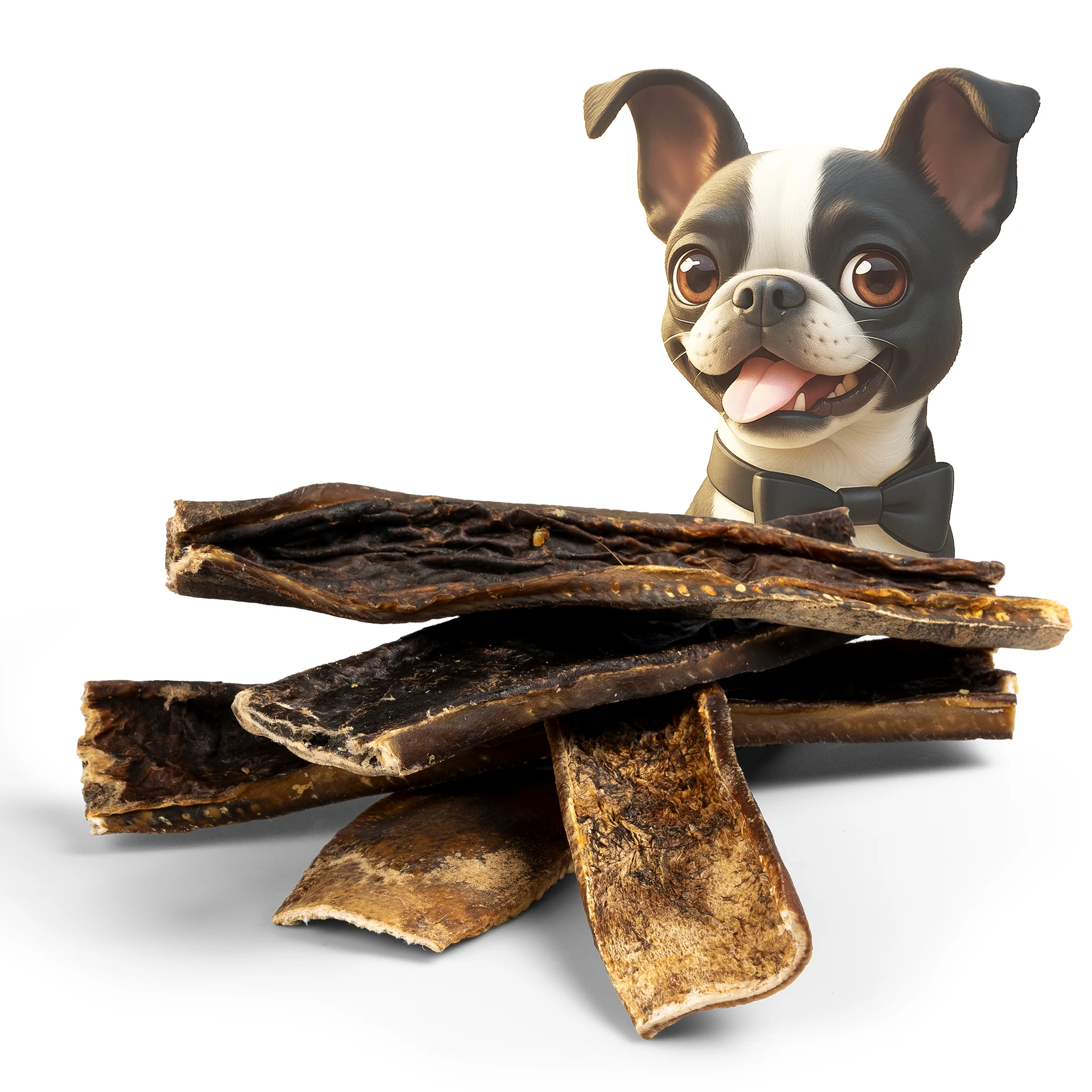 BONE APPETIT Wildschweinhaut für Hunde, Natürlicher Snack 25cm, Zahnpflege, Naturkauartikel Hundelec