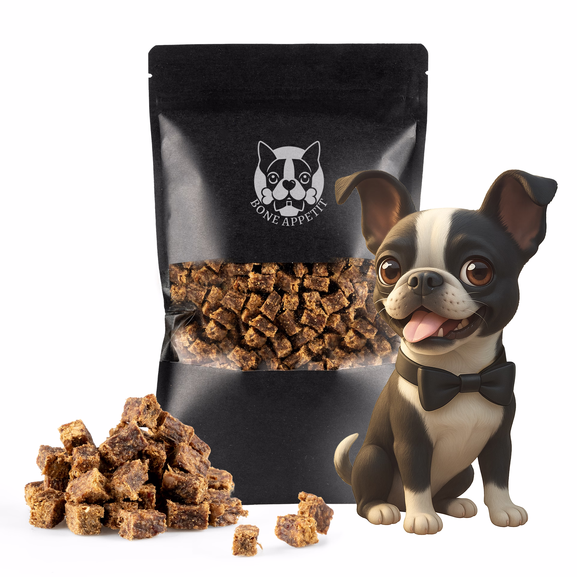 BONE APPETIT Hirschwürfel für Hunde, Hundeleckerli, Kausnack, 300g - Ideal für Training und Belohnun BONE APPETIT Hirschwürfel für Hunde, Hundeleckerli, Kausnack, 300g - Ideal für Training und Belohnun