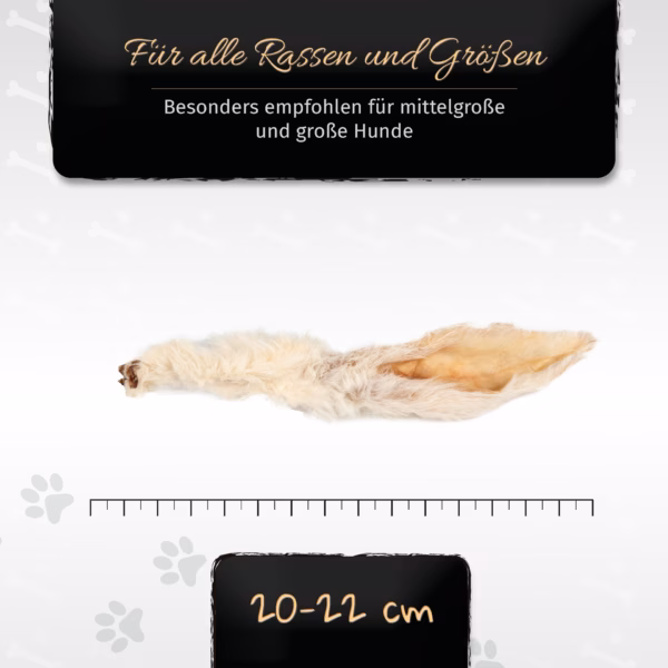 BONE APPETIT Kaninchenohren mit Fell für Hunde, Natur Kausnack, Kauohren, Kauartikel - 100% Natürlic