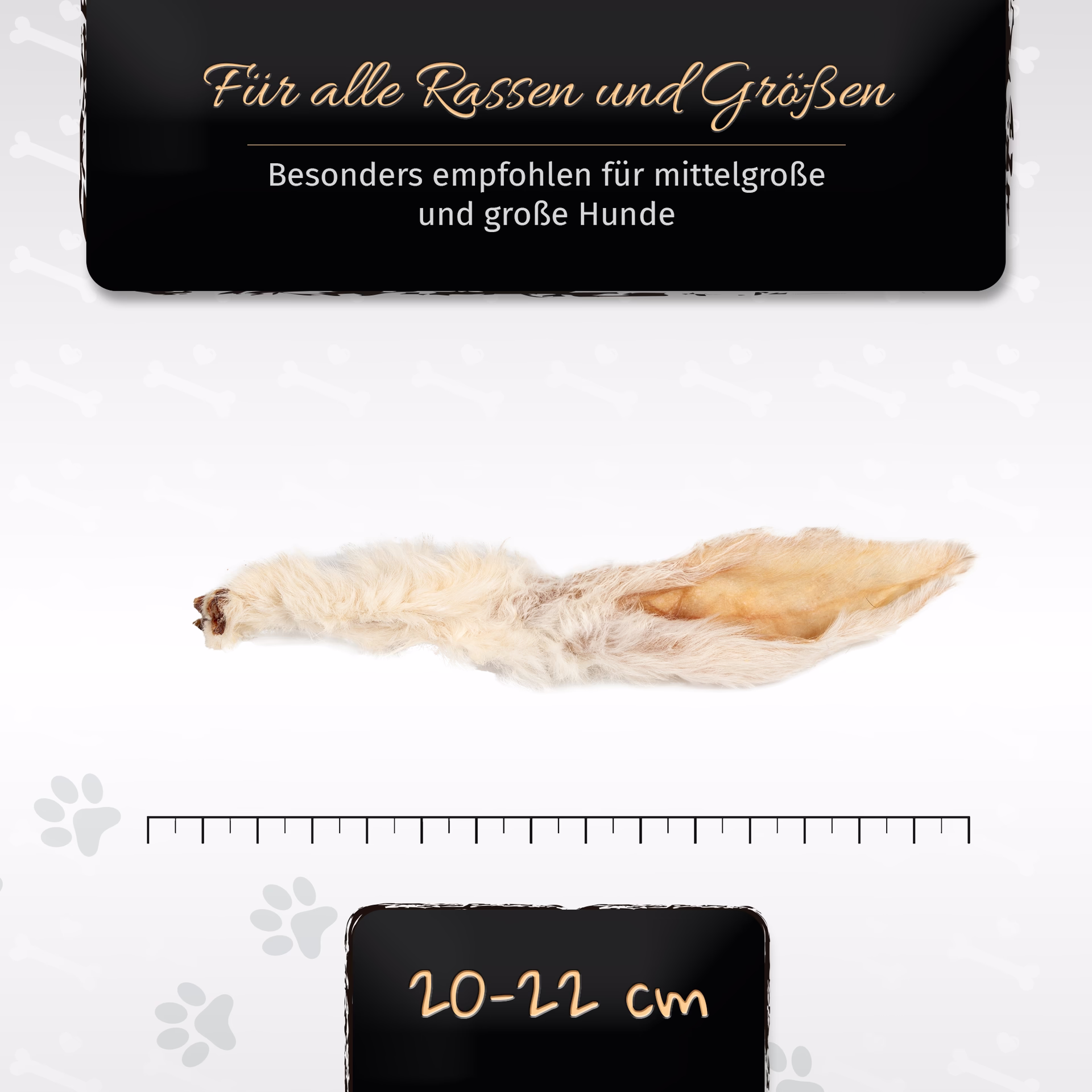 BONE APPETIT Kaninchenohren mit Fell für Hunde, Natur Kausnack, Kauohren, Kauartikel - 100% Natürlic BONE APPETIT Kaninchenohren mit Fell für Hunde, Natur Kausnack, Kauohren, Kauartikel - 100% Natürlic