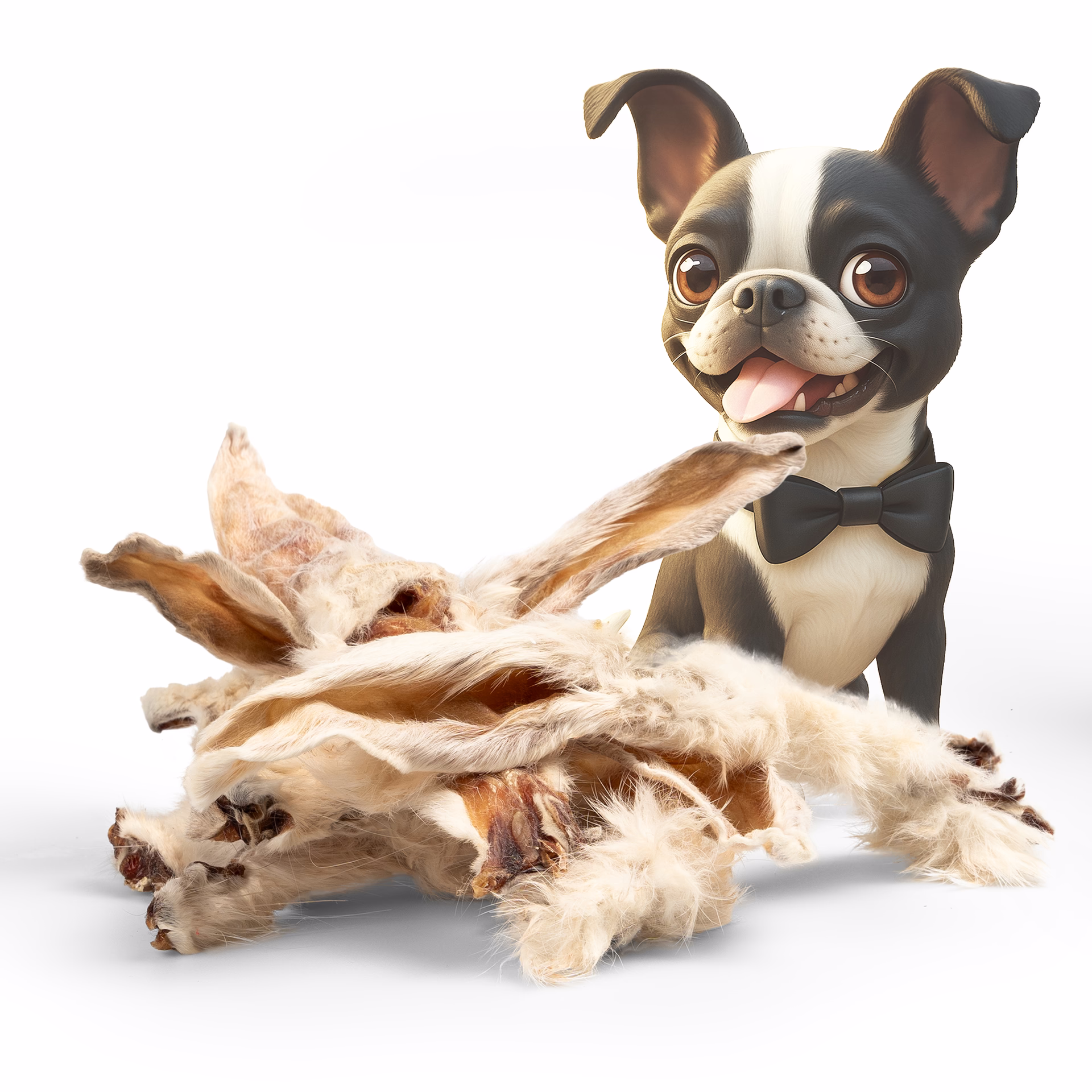 BONE APPETIT Kaninchenohren mit Fell für Hunde, Natur Kausnack, Kauohren, Kauartikel - 100% Natürlic BONE APPETIT Kaninchenohren mit Fell für Hunde, Natur Kausnack, Kauohren, Kauartikel - 100% Natürlic
