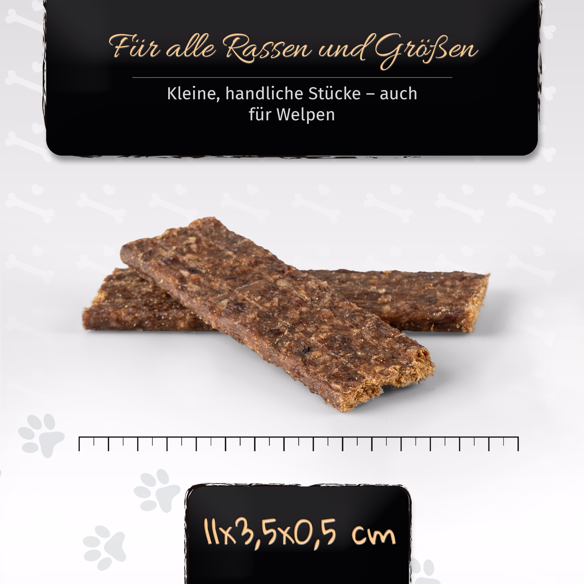 BONE APPETIT Hirschstreifen für Hunde, Trainingssnack, Hundeleckerli, 300g - Fettarmer und glutenfre BONE APPETIT Hirschstreifen für Hunde, Trainingssnack, Hundeleckerli, 300g - Fettarmer und glutenfre